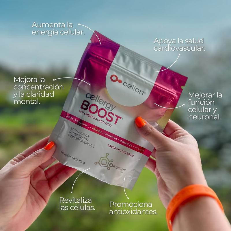 Celion Cellergy Boost - 25 Servings Antioxidant-Rich Drink for Cellular Energy & Protection - Delicious Fruit Flavor - 100g