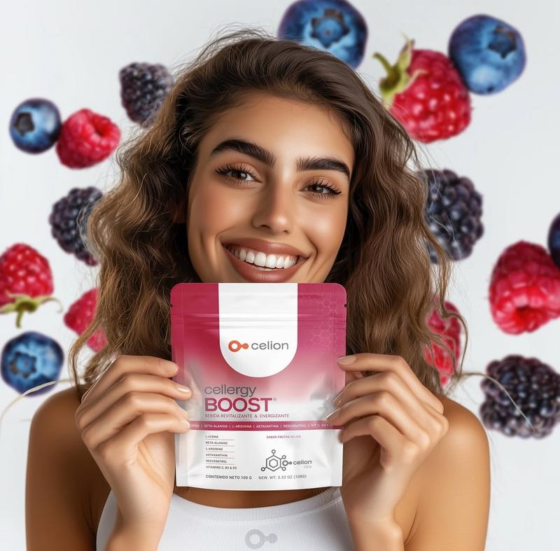 Celion Cellergy Boost - 25 Servings Antioxidant-Rich Drink for Cellular Energy & Protection - Delicious Fruit Flavor - 100g