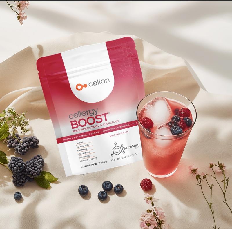 Celion Cellergy Boost - 25 Servings Antioxidant-Rich Drink for Cellular Energy & Protection - Delicious Fruit Flavor - 100g