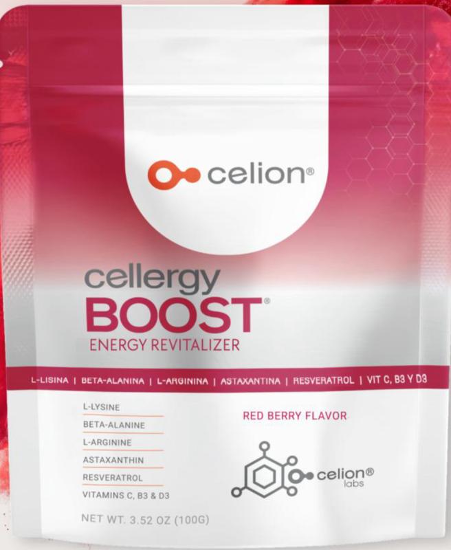 Celion Cellergy Boost - 25 Servings Antioxidant-Rich Drink for Cellular Energy & Protection - Delicious Fruit Flavor - 100g