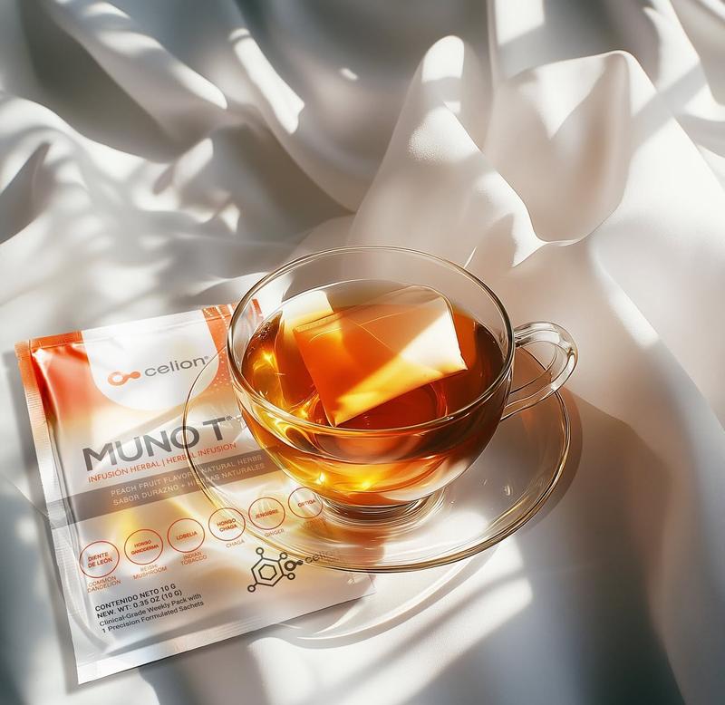 Celion 4 Muno T Natural Herbal Tea - 0.35 oz 100% Natural Detox Tea with 16 Natural Ingredients